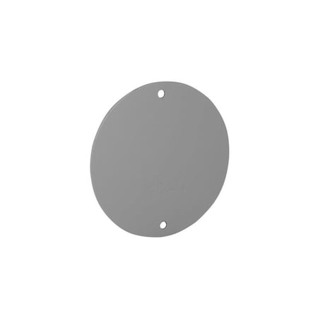 Cover Plate Rnd Blank Gray 4In